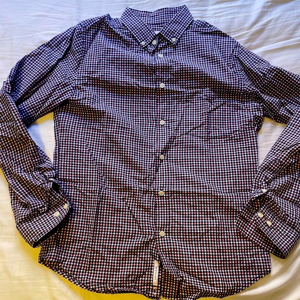 🚨2 for $12🚨 pink/blue gingham shirt